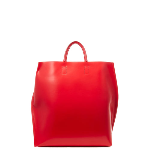 【COURTNEY ORLA / コートニーオーラ】SLOPE tote L PVC/Pig L./Cow L. - Red/Camel
