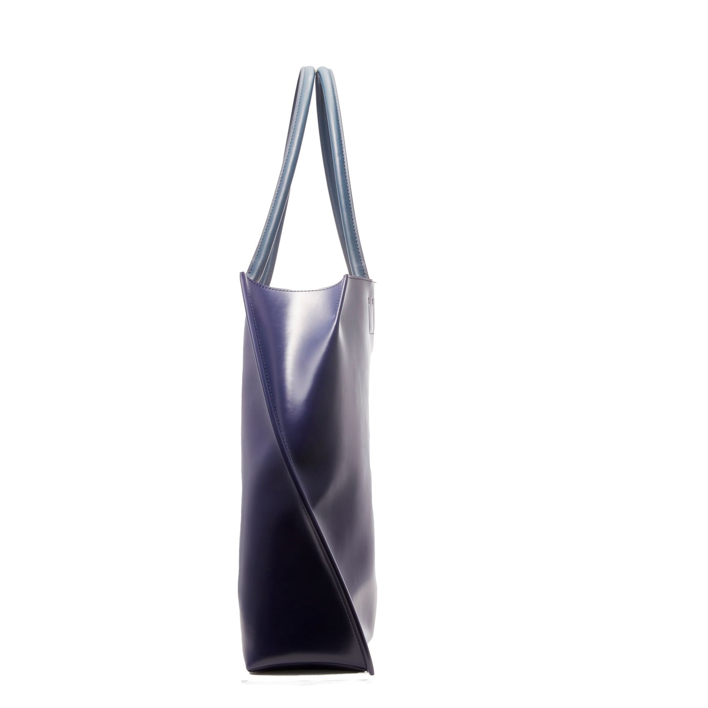 SLOPE TOTE L with shoulder handle PVC/PIG.L/COW.L - NAVY/IVORY