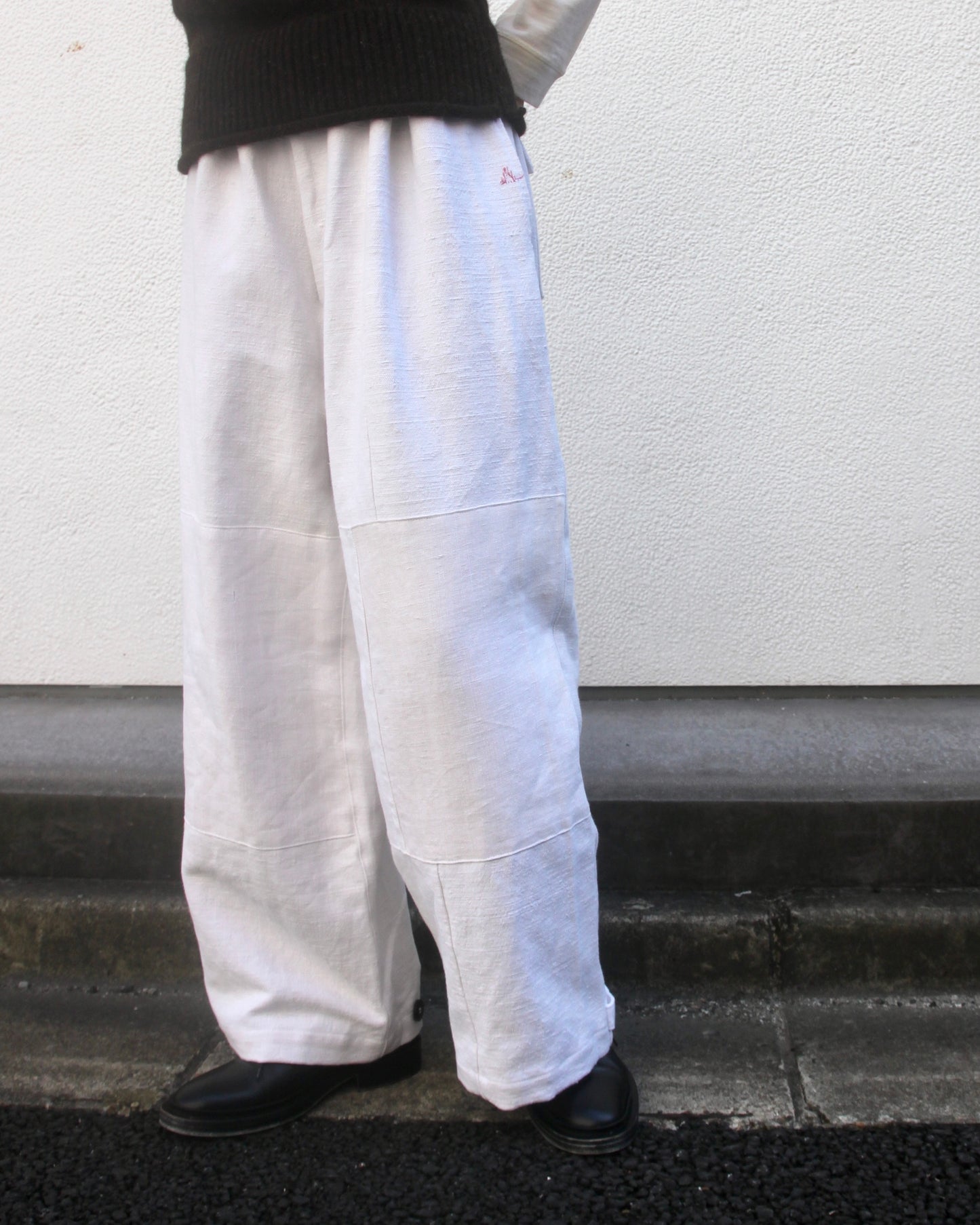 【WRIGHT+DOYLE / ライトアンドドイル】Gora Bora Patch Trousers - Alabaster