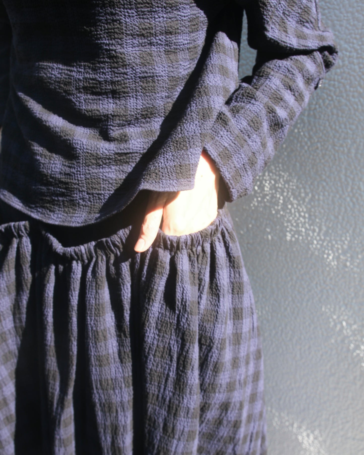 【WRIGHT+DOYLE / ライトアンドドイル】Buoy Skirt - Ink & Black Check