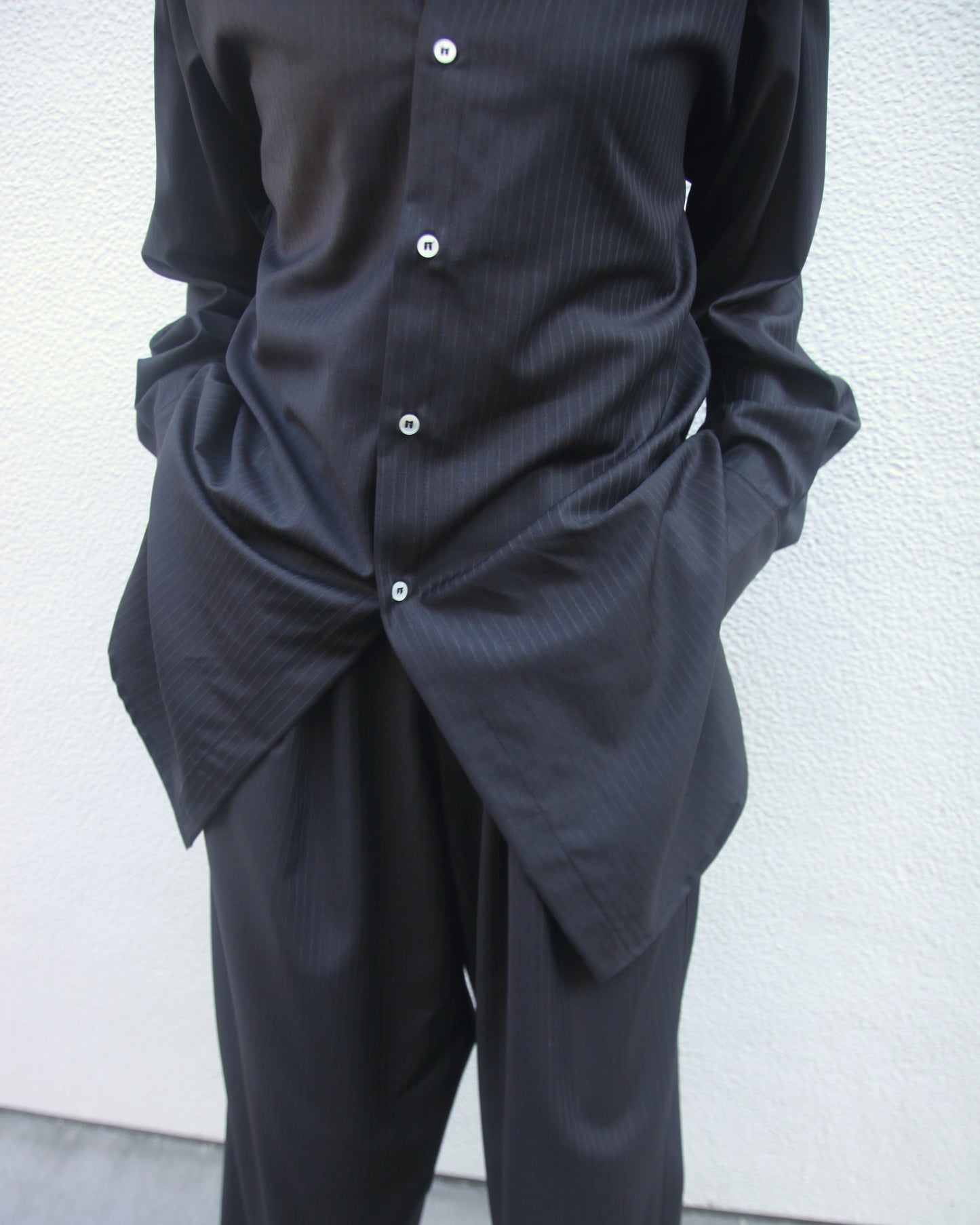 【WRIGHT+DOYLE / ライトアンドドイル】Arbor Shirt - Cacao & Ink Pinstripe