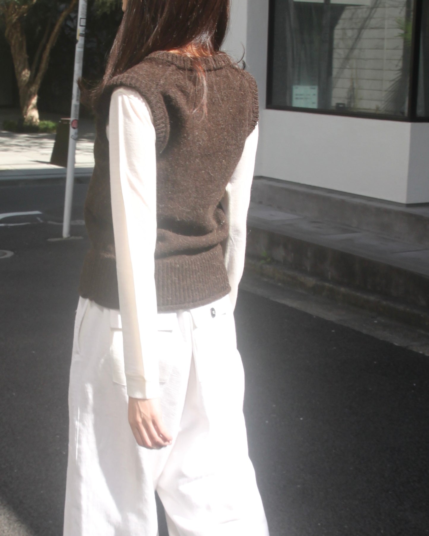 【WRIGHT+DOYLE / ライトアンドドイル】Welsh Black Vest - Cacao