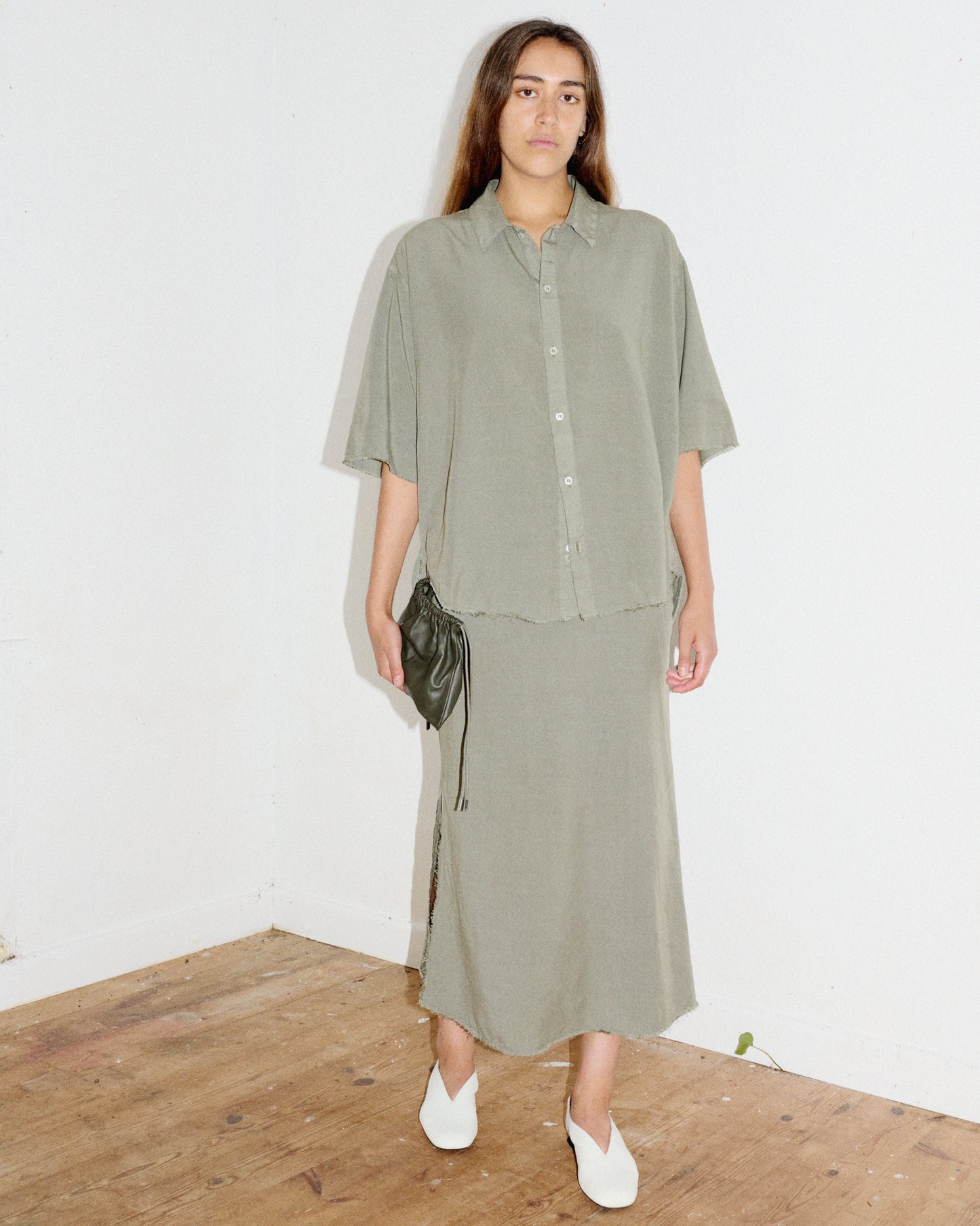 【WRIGHT+DOYLE / ライトアンドドイル】Manaton shirt - Lichen