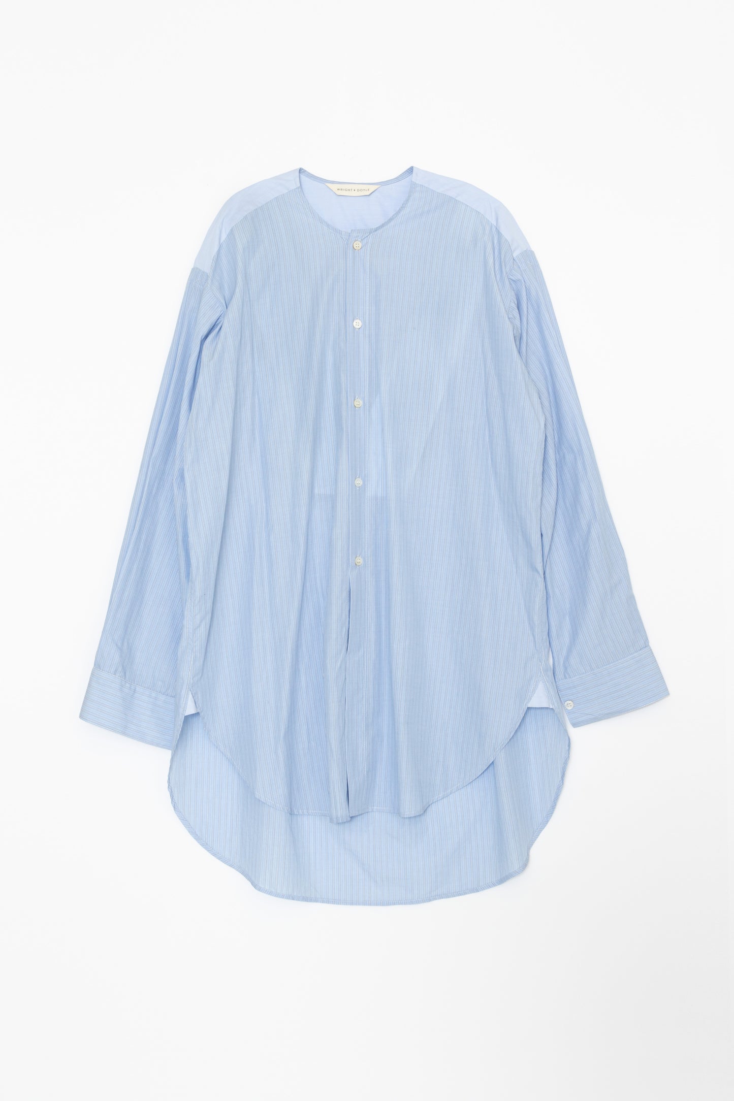 【WRIGHT+DOYLE / ライトアンドドイル】Hand Tie Shirt - Fine & Needle Stripe