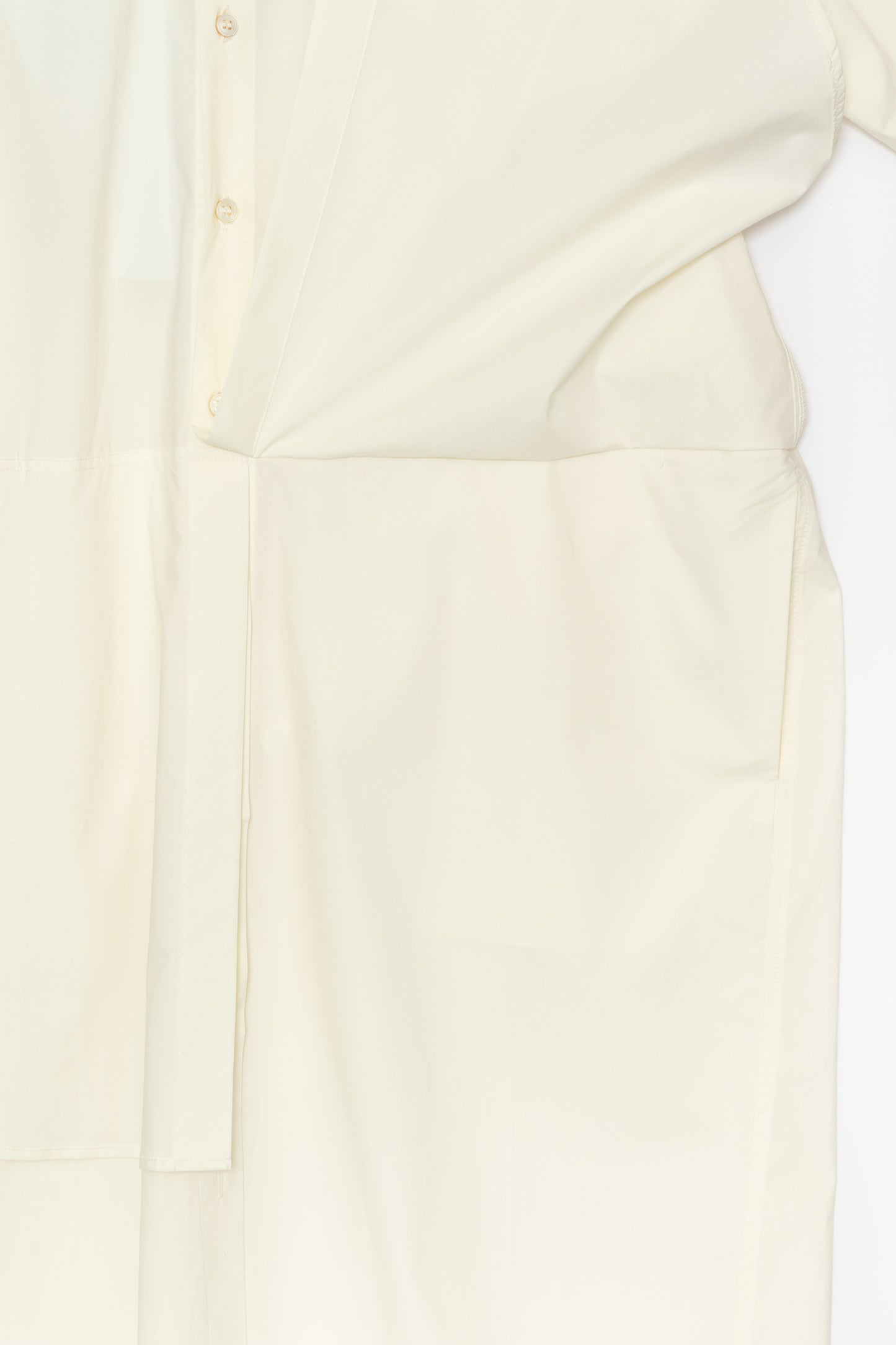【WRIGHT+DOYLE / ライトアンドドイル】Hand Tie Shirt Dress - Chalk