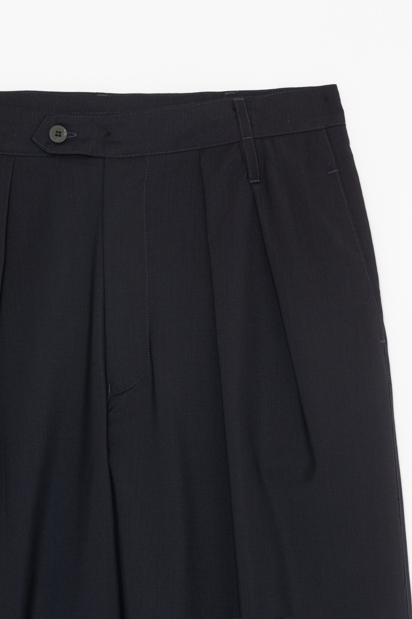 【WRIGHT+DOYLE / ライトアンドドイル】Double Pleat Trousers - Ink