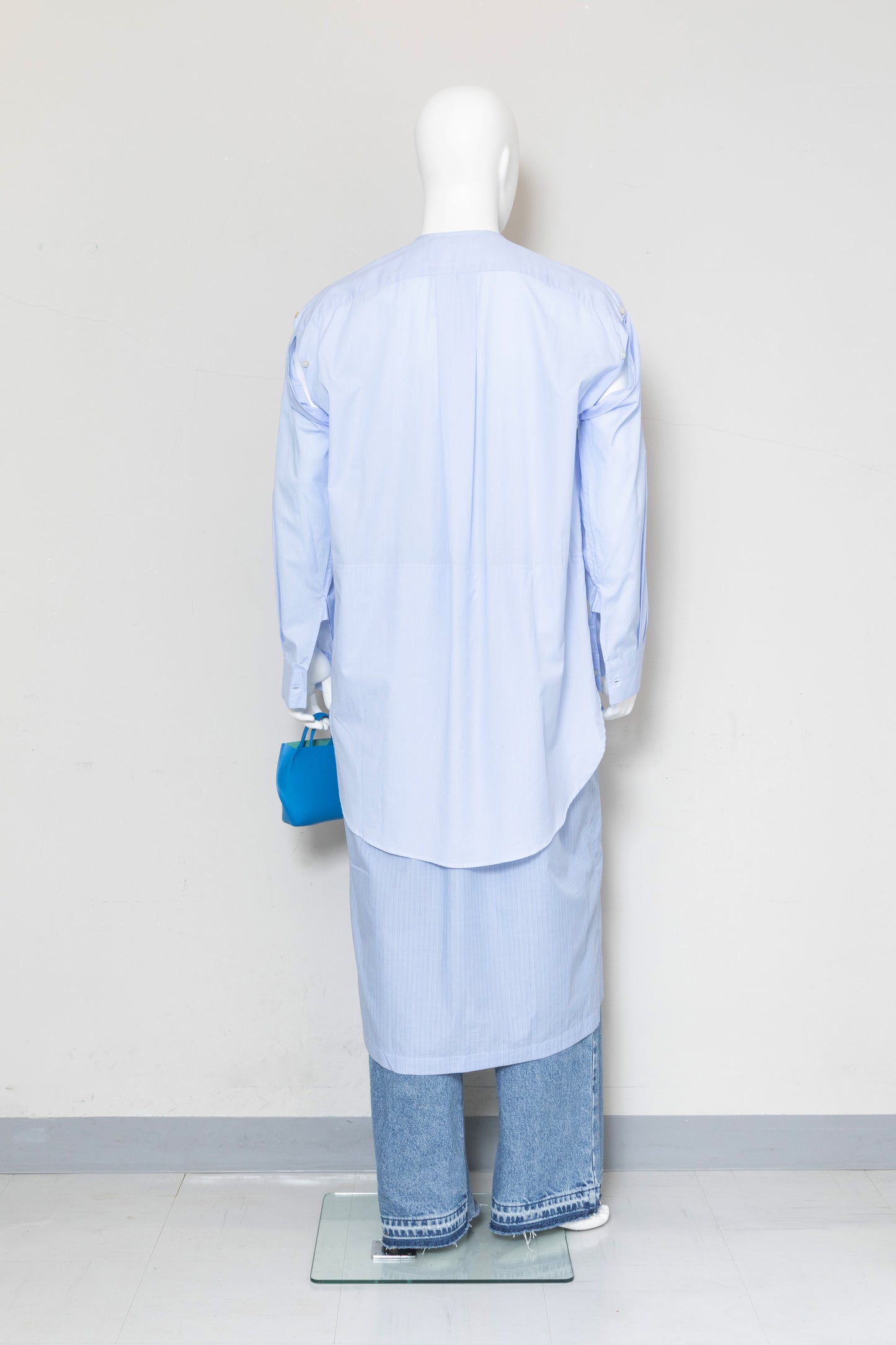 【WRIGHT+DOYLE / ライトアンドドイル】Hand Tie Shirt Dress - Fine & Needle Stripe