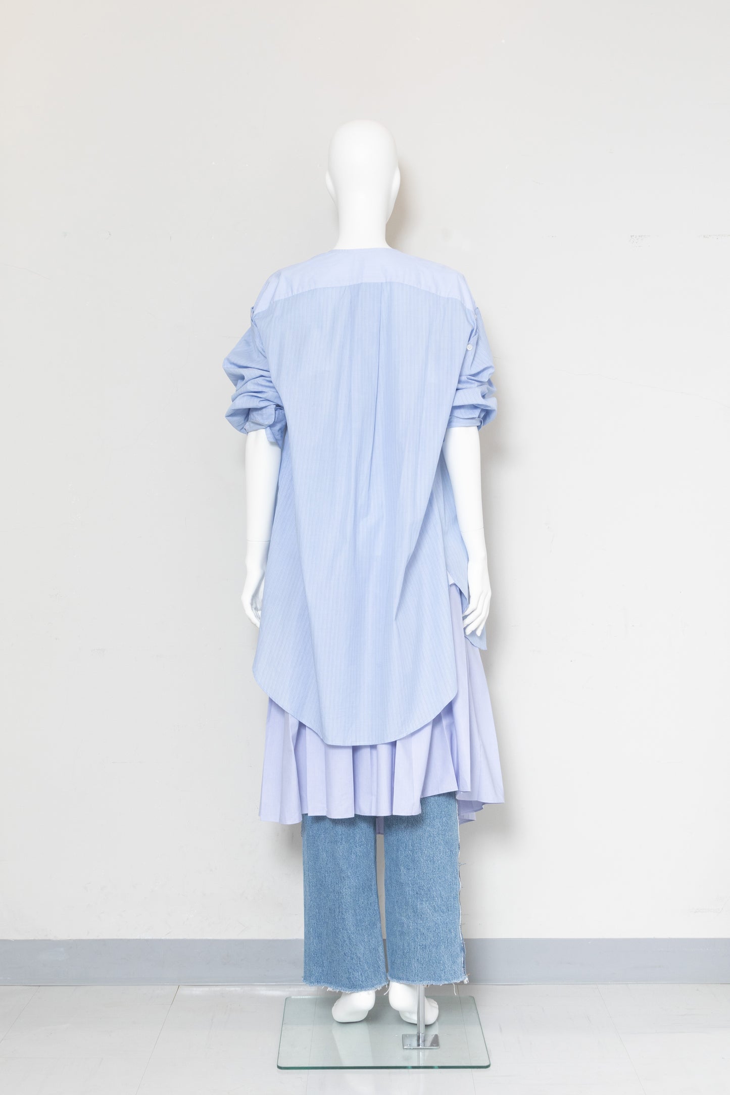 【WRIGHT+DOYLE / ライトアンドドイル】Hand Tie Shirt - Fine & Needle Stripe