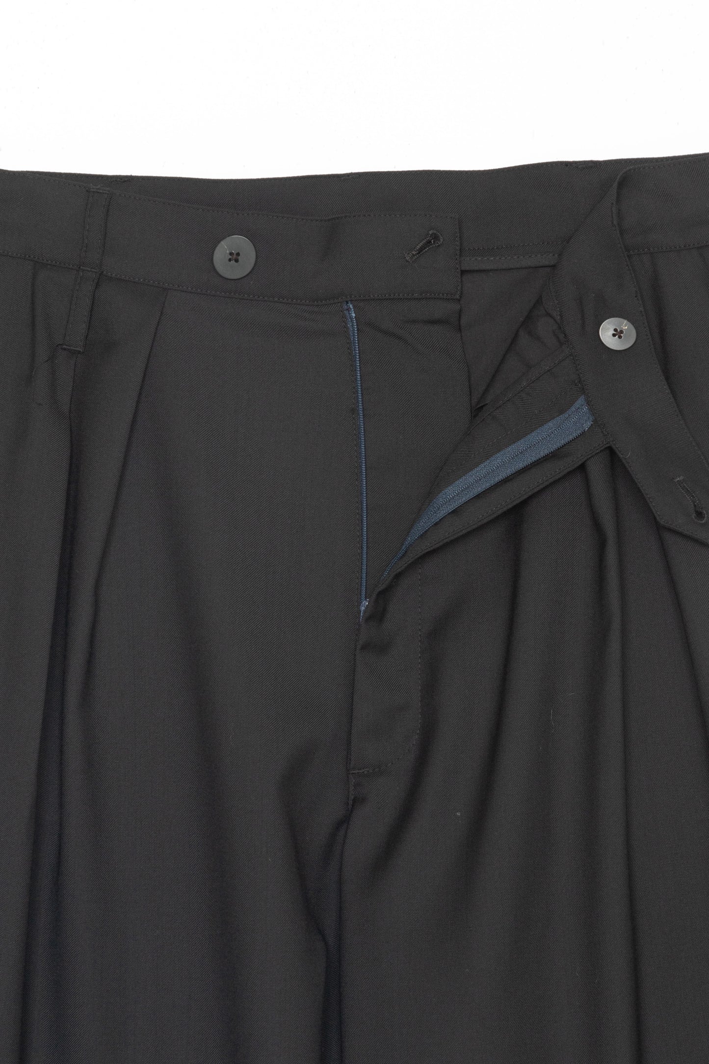 【WRIGHT+DOYLE / ライトアンドドイル】Double Pleat Trousers - Ebony