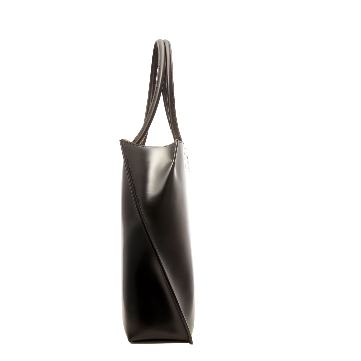 【COURTNEY ORLA/ コートニーオーラ】SLOPE tote L with shoulder handle PVC/Pig L./Cow L. - Black/Chinese Red