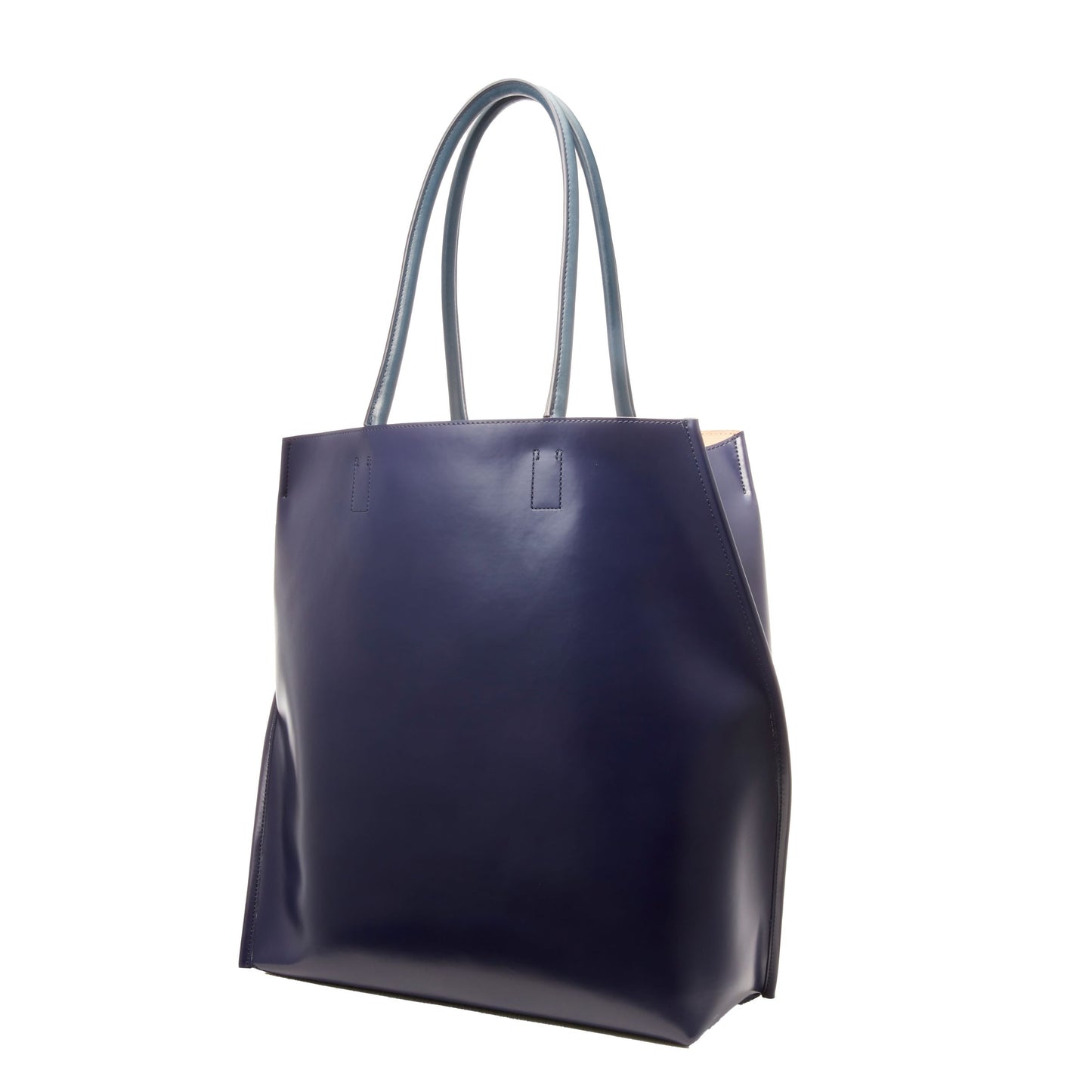 SLOPE TOTE L with shoulder handle PVC/PIG.L/COW.L - NAVY/IVORY