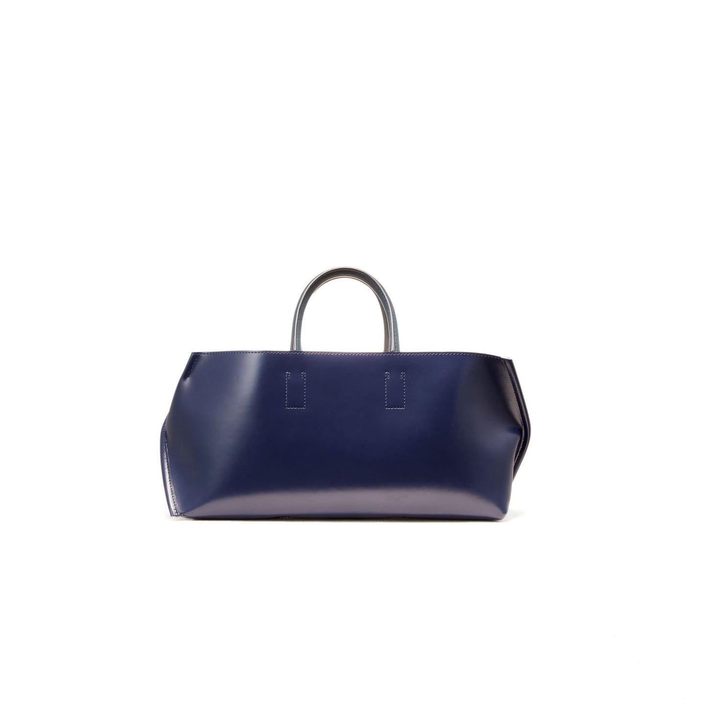 【COURTNEY ORLA / コートニーオーラ】SLOPE wine tote PVC/Pig L./Cow L. - Navy/Ivory