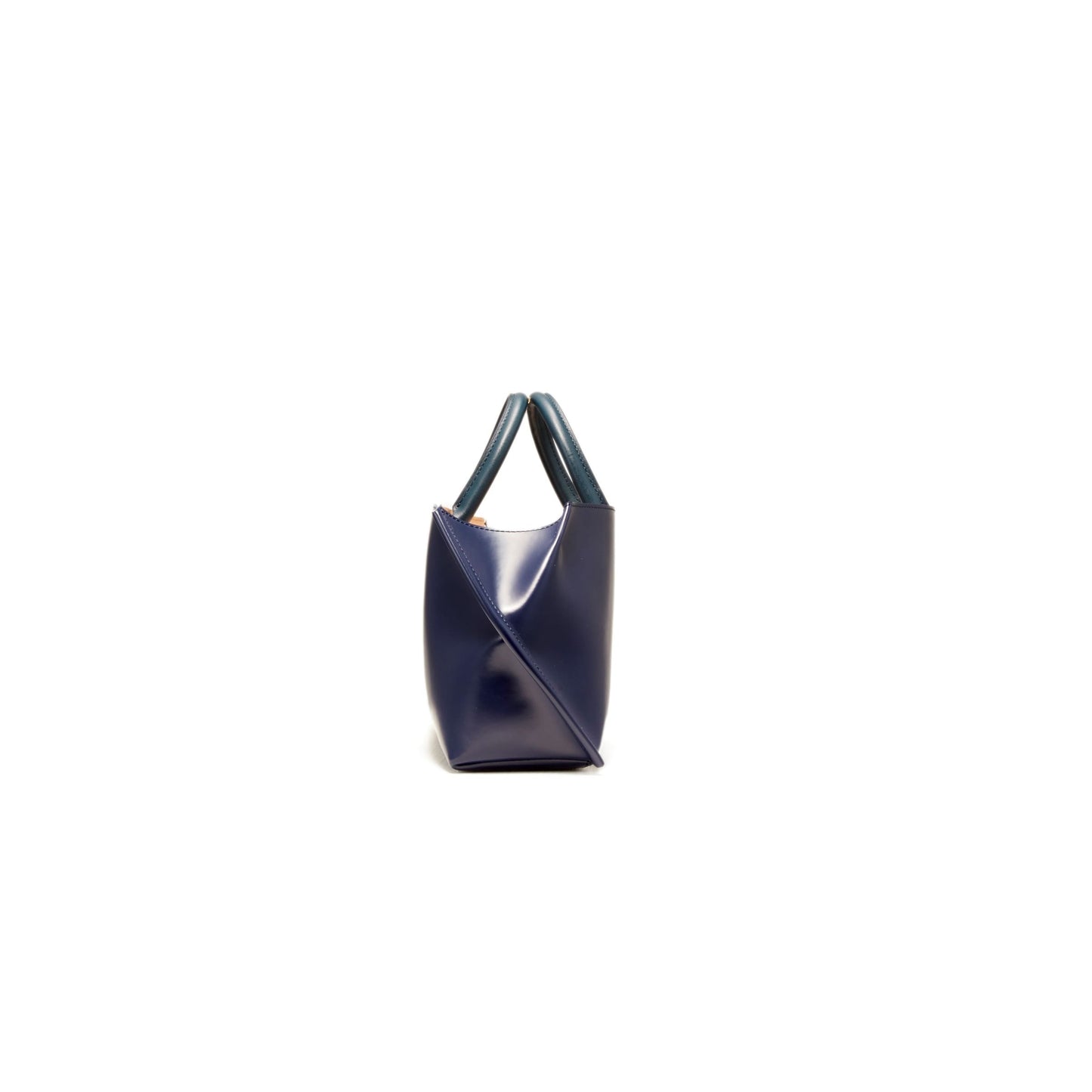 【COURTNEY ORLA / コートニーオーラ】SLOPE wine tote PVC/Pig L./Cow L. - Navy/Ivory