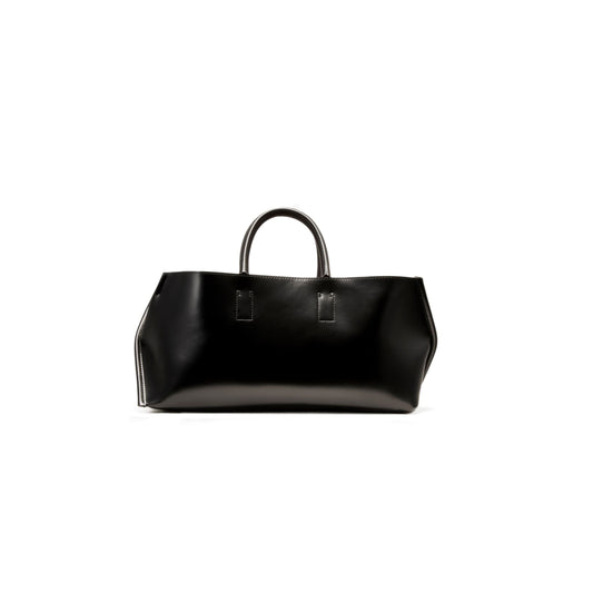【COURTNEY ORLA / コートニーオーラ】SLOPE wine tote PVC/Pig L./Cow L. - Black/Chinese Red