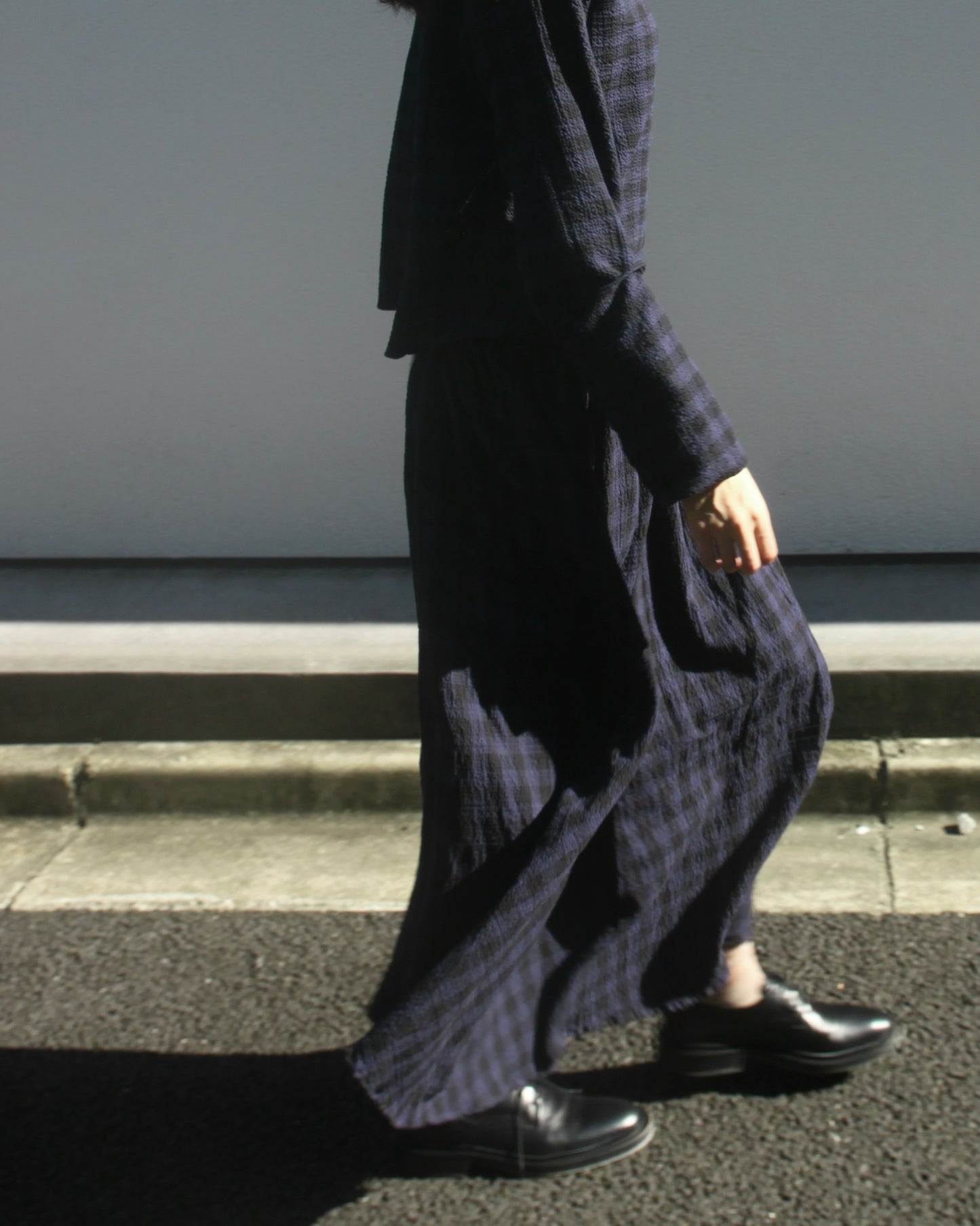 【WRIGHT+DOYLE / ライトアンドドイル】Buoy Skirt - Ink & Black Check