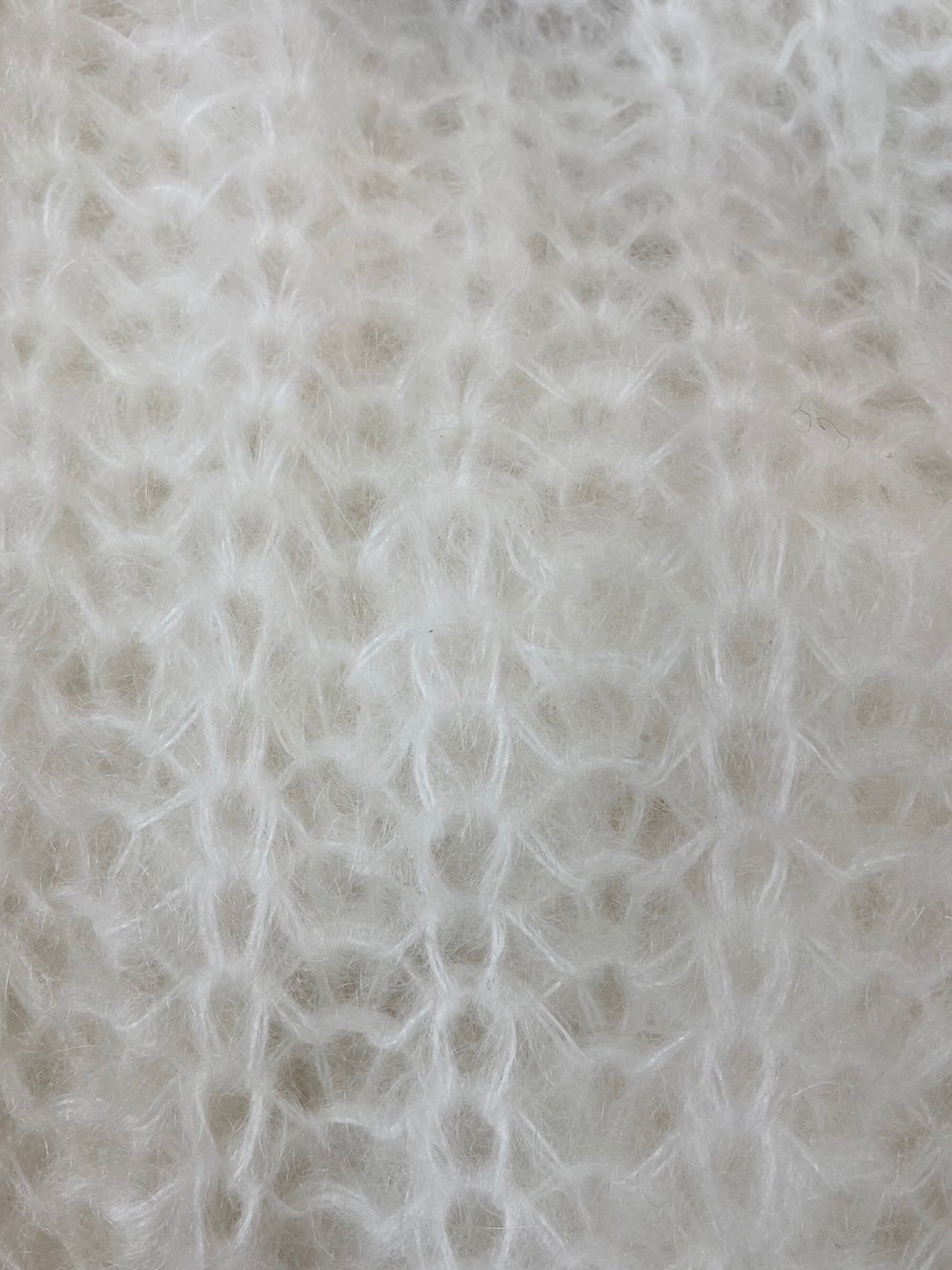 MOHAIR SMALL CARDIGAN - WHITE