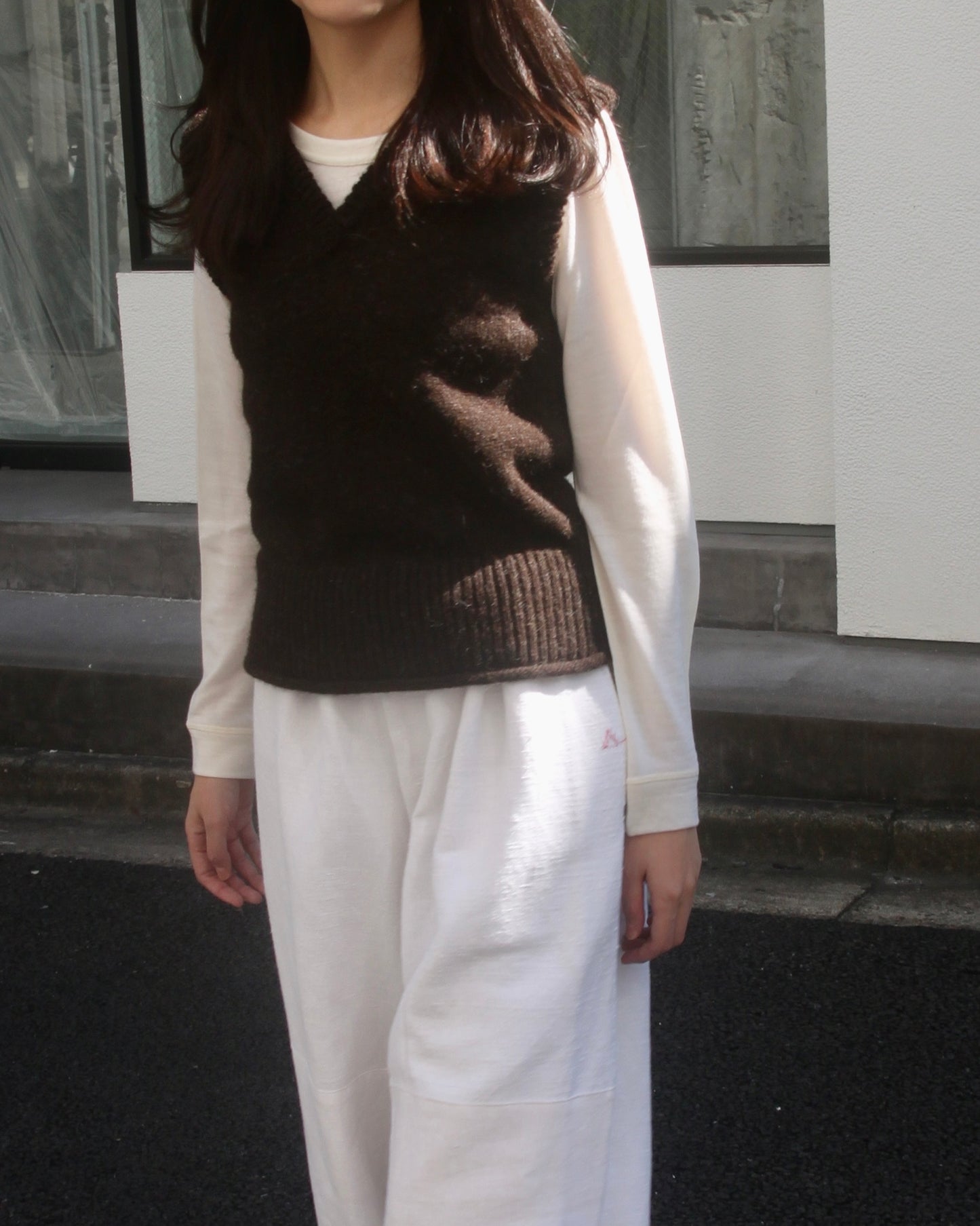【WRIGHT+DOYLE / ライトアンドドイル】Welsh Black Vest - Cacao
