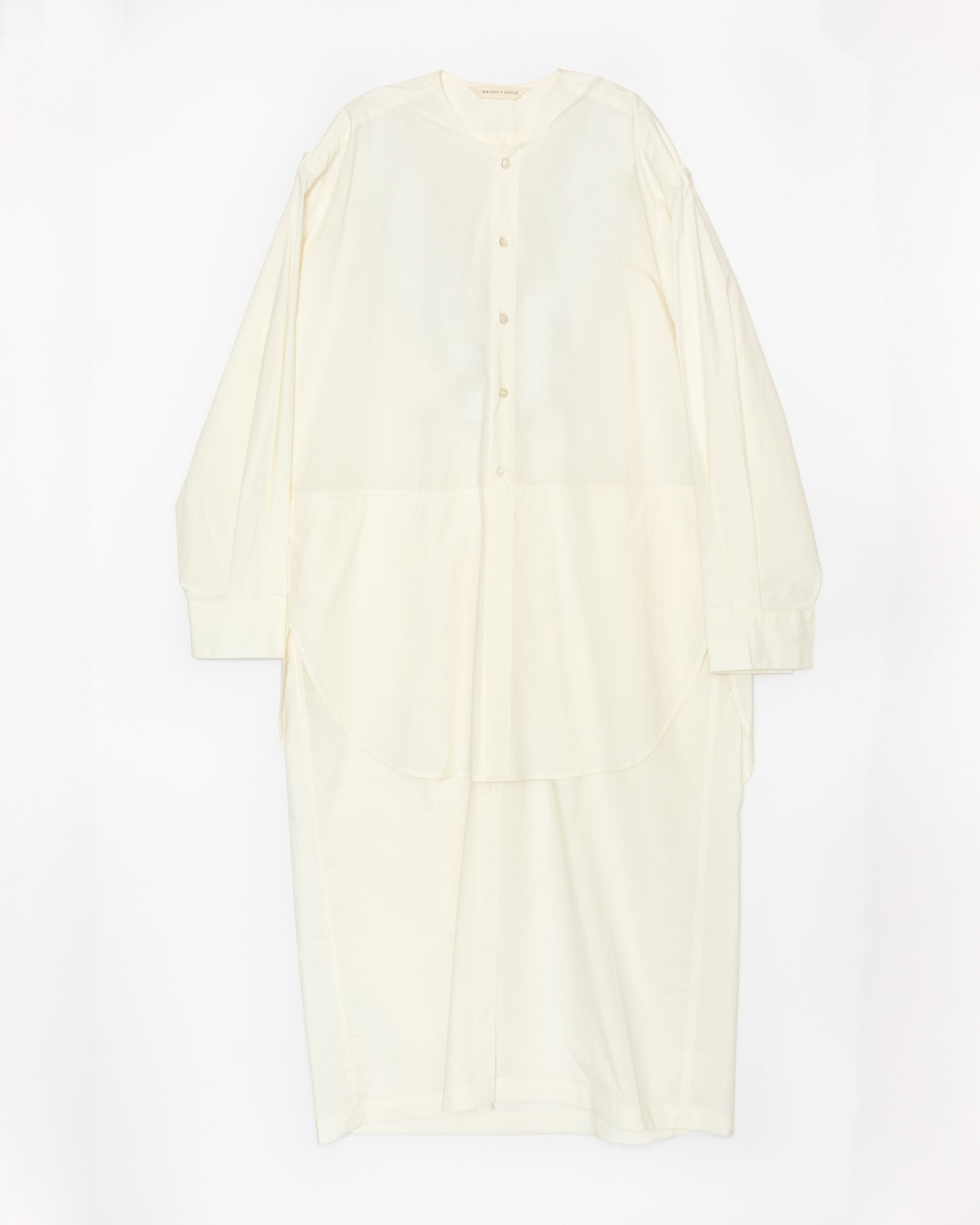 【WRIGHT+DOYLE / ライトアンドドイル】Hand Tie Shirt Dress - Chalk