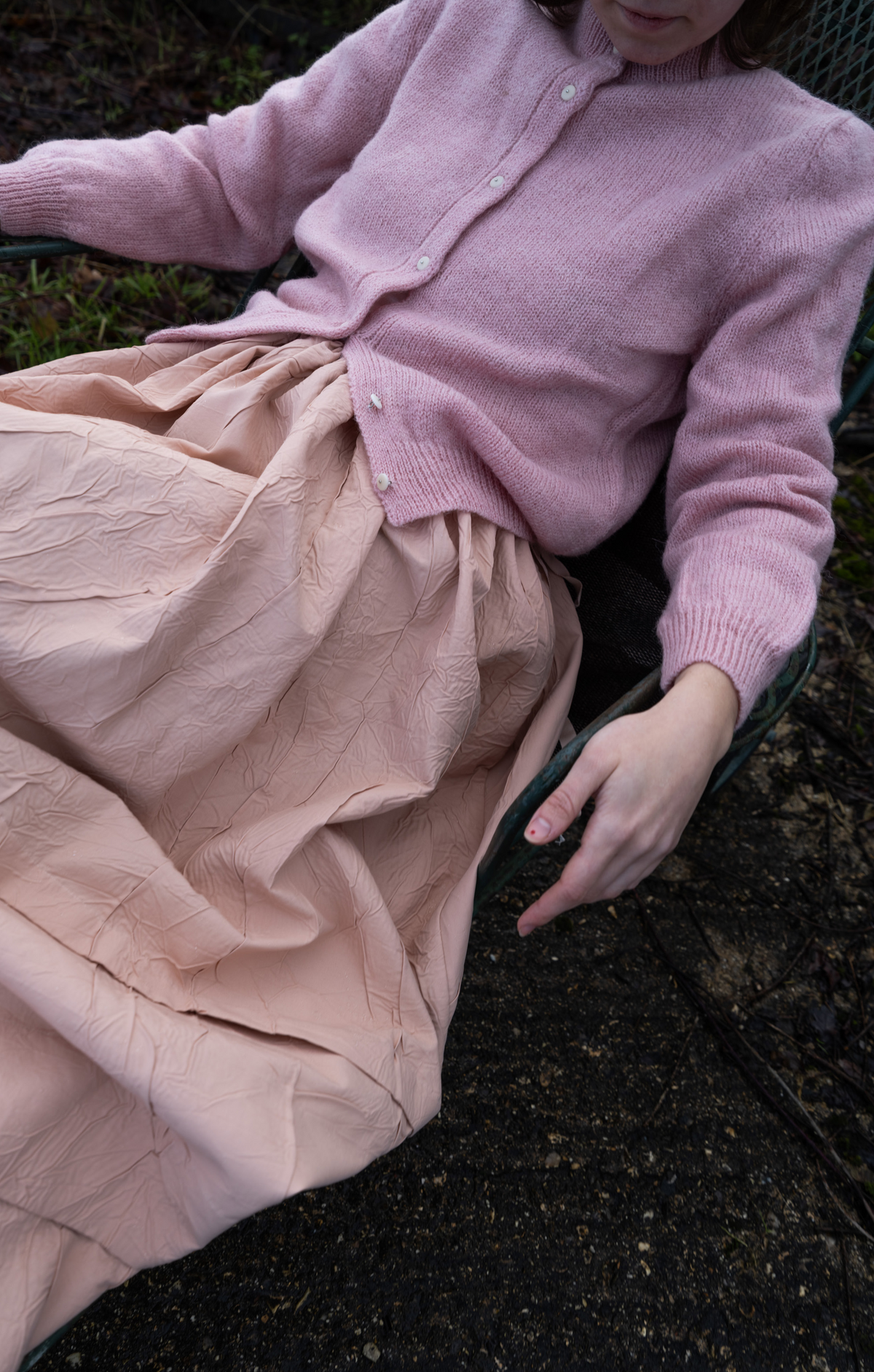【Whiteread / ホワイトリード】Mowool Cardigan - Rose