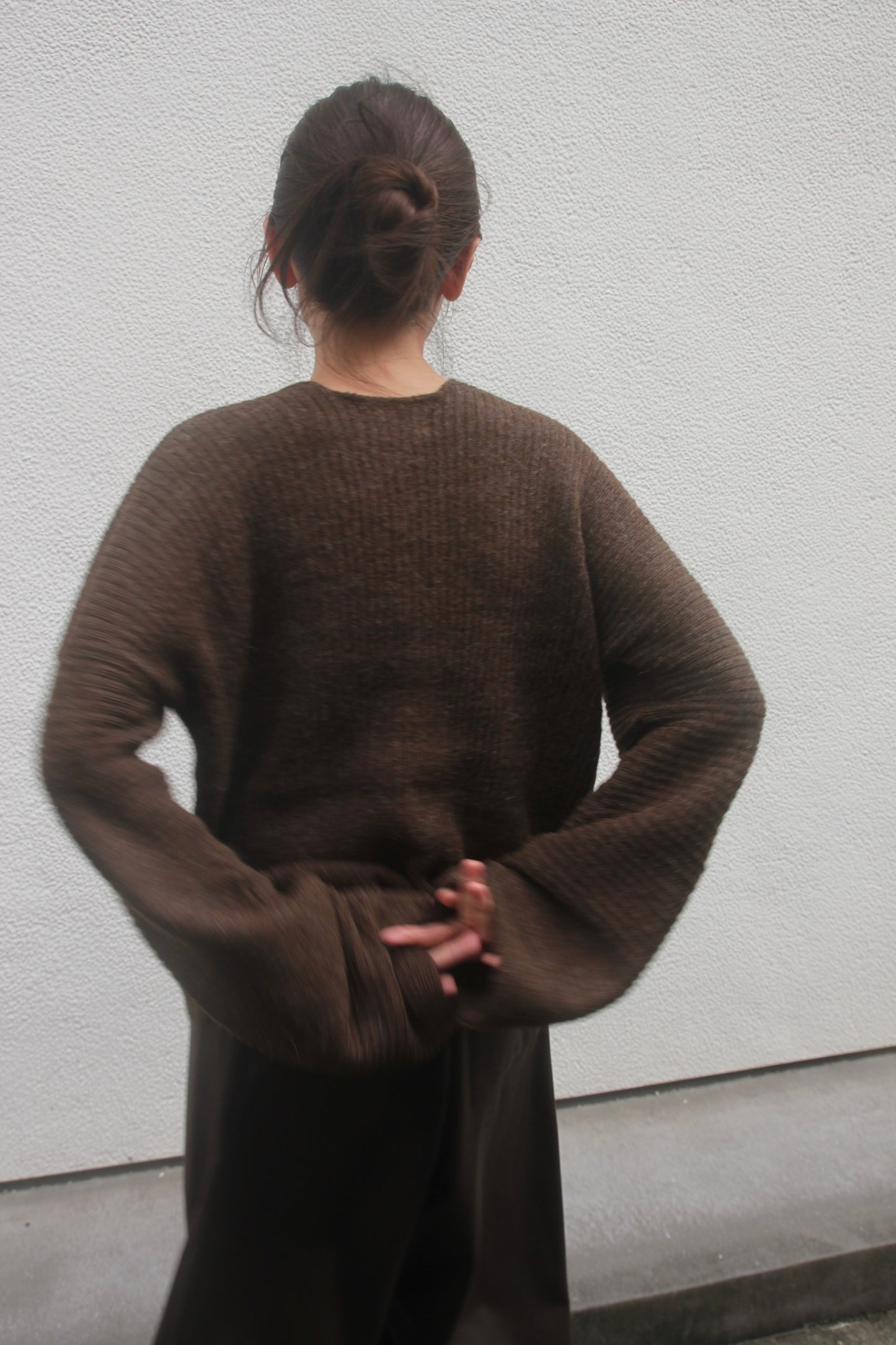 【Whiteread / ホワイトリード】Cresta Ribbed Cardigan - Coffee
