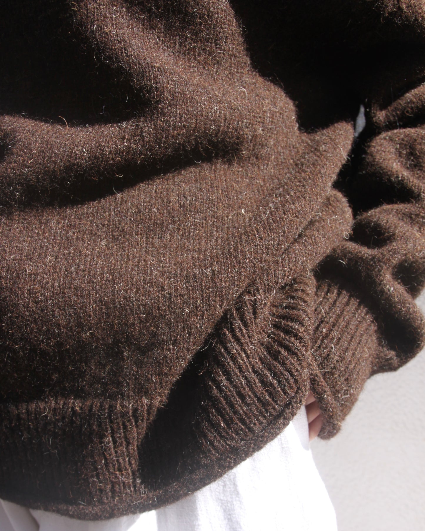 【WRIGHT+DOYLE / ライトアンドドイル】Welsh Black Crew Neck Jumper - Cacao