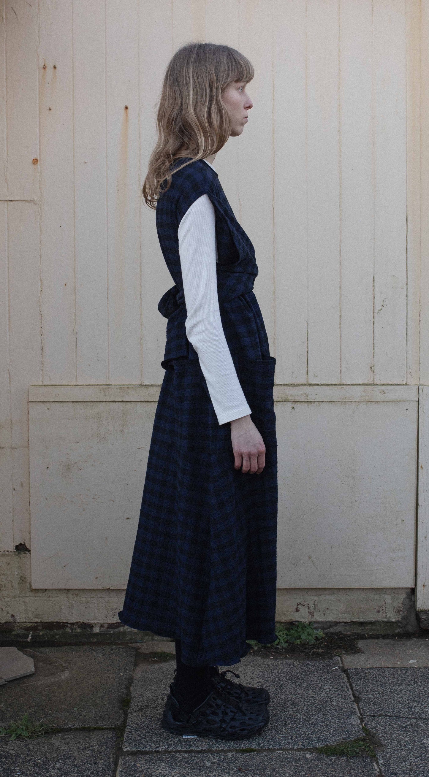 【WRIGHT+DOYLE / ライトアンドドイル】Hand Tie Dress - Ink & Black Check