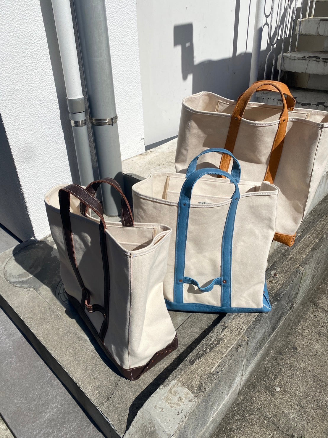 CANVAS BAG with LEATHER