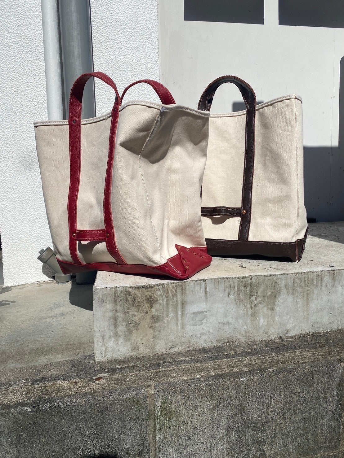 CANVAS BAG with LEATHER