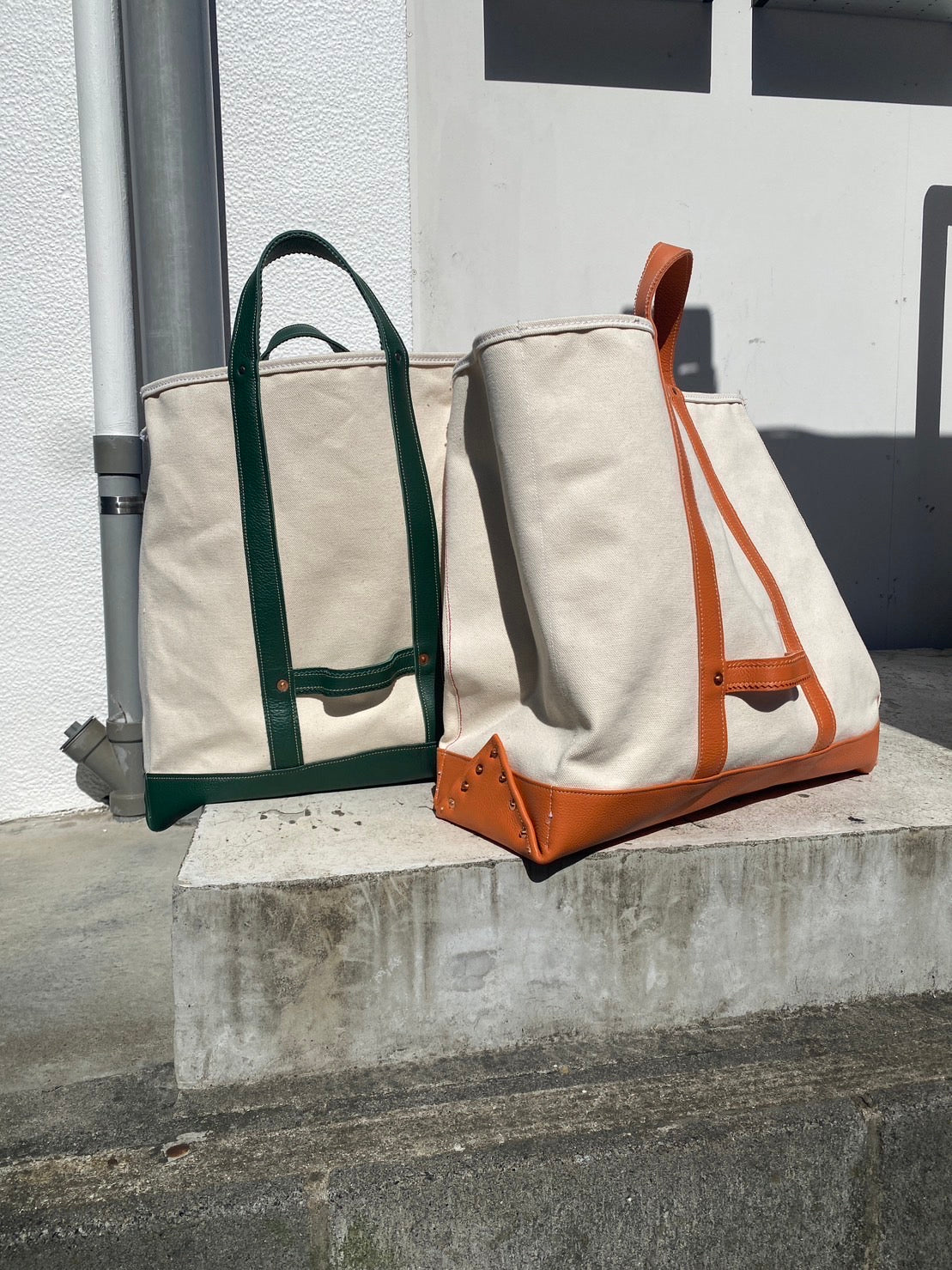 CANVAS BAG with LEATHER