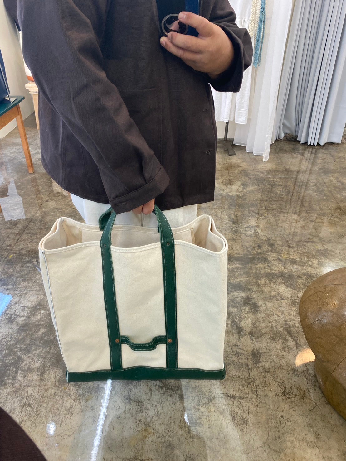 CANVAS BAG with LEATHER