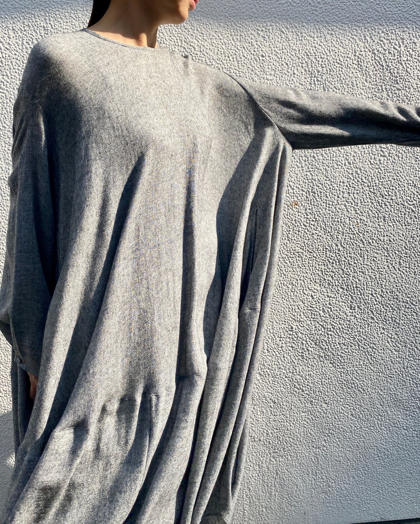 【Whiteread / ホワイトリード】Dress 10 - Eclipse Dress with Sleeves - Granite