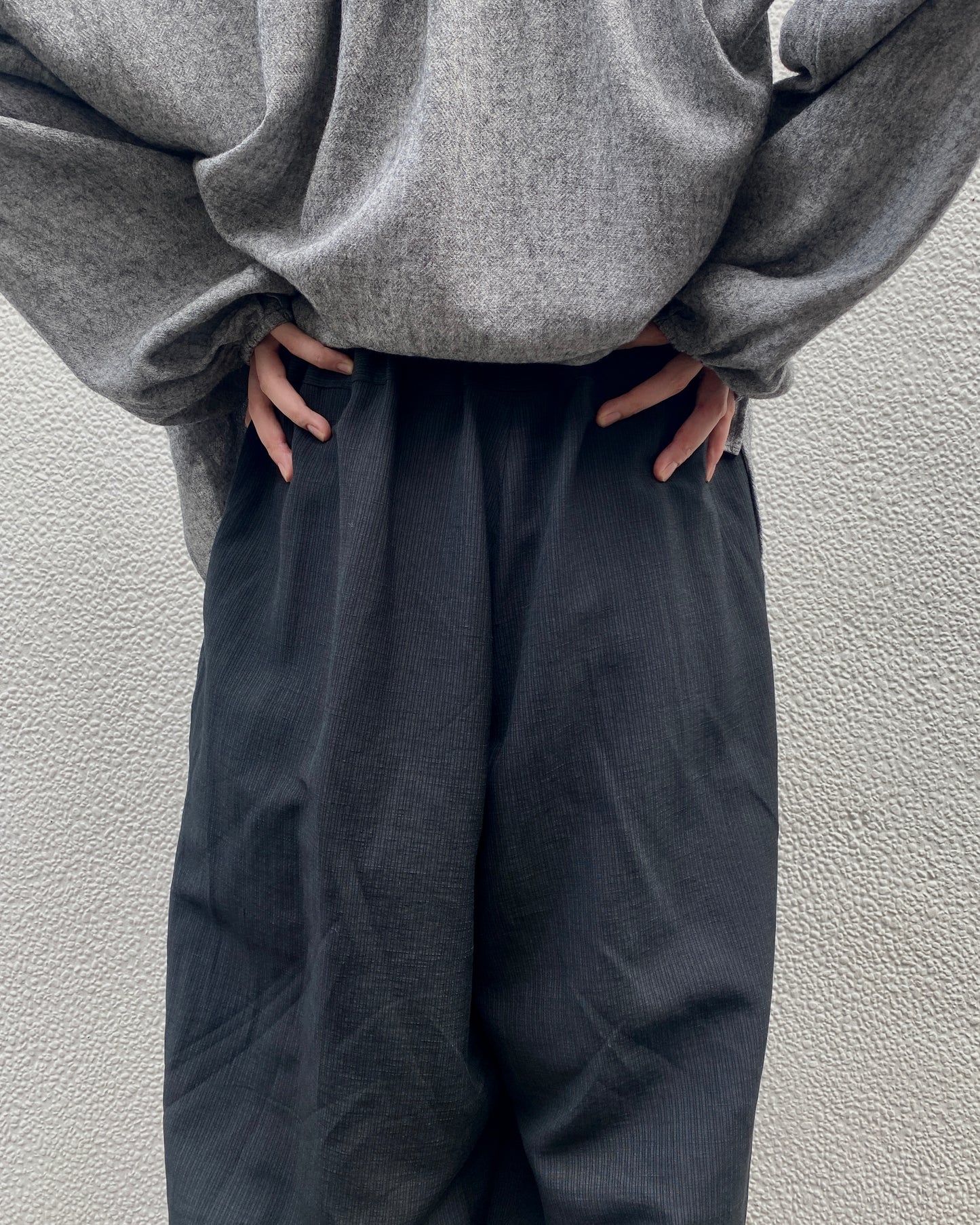 【Whiteread / ホワイトリード】Trousers 01 - Oterro - Straited Grey Pinstripe
