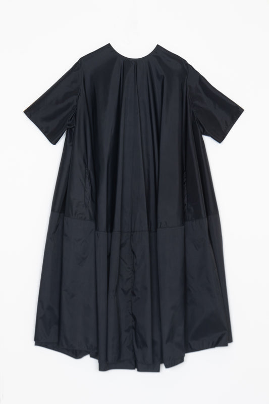 【Whiteread / ホワイトリード】Circle Dress With Short Slssves - Ebony