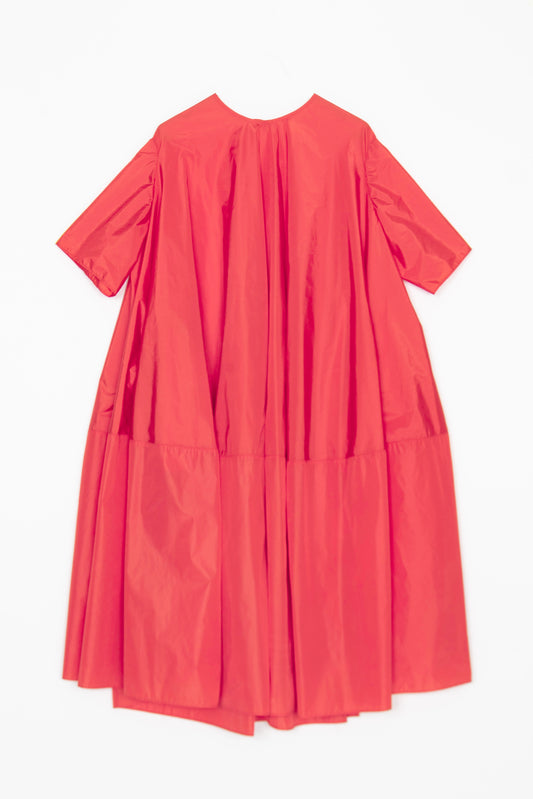 【Whiteread / ホワイトリード】Circle Dress With Short Slssves - Crimson