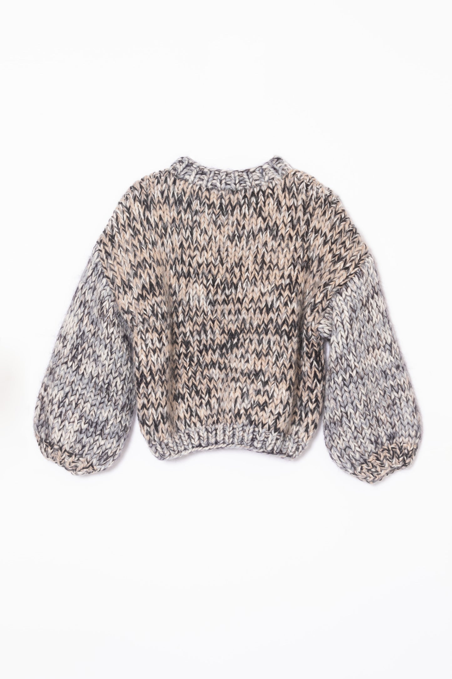 【Maiami / マイアミ】Merino Mix Chunky Pullover - Monochrome