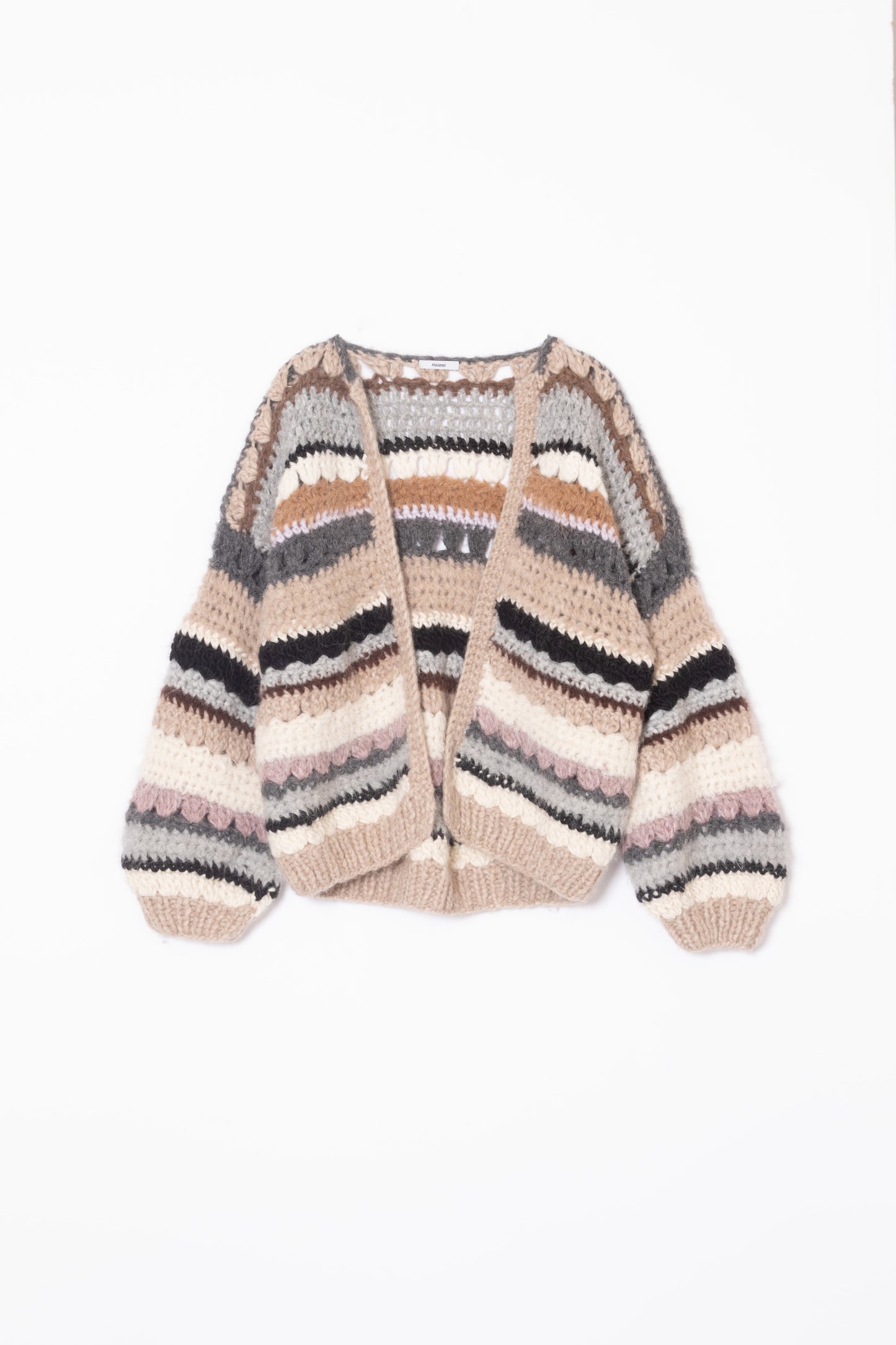 【Maiami / マイアミ】Alpaca Crochet Bomber Cardigan - Classic