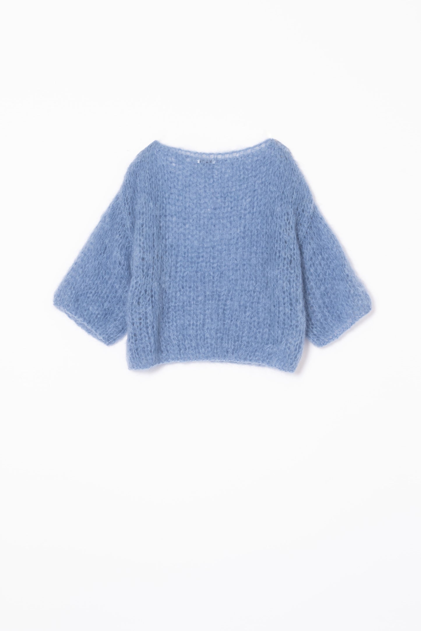 【Maiami / マイアミ】Mohair T-shirt, Light - Grey Blue