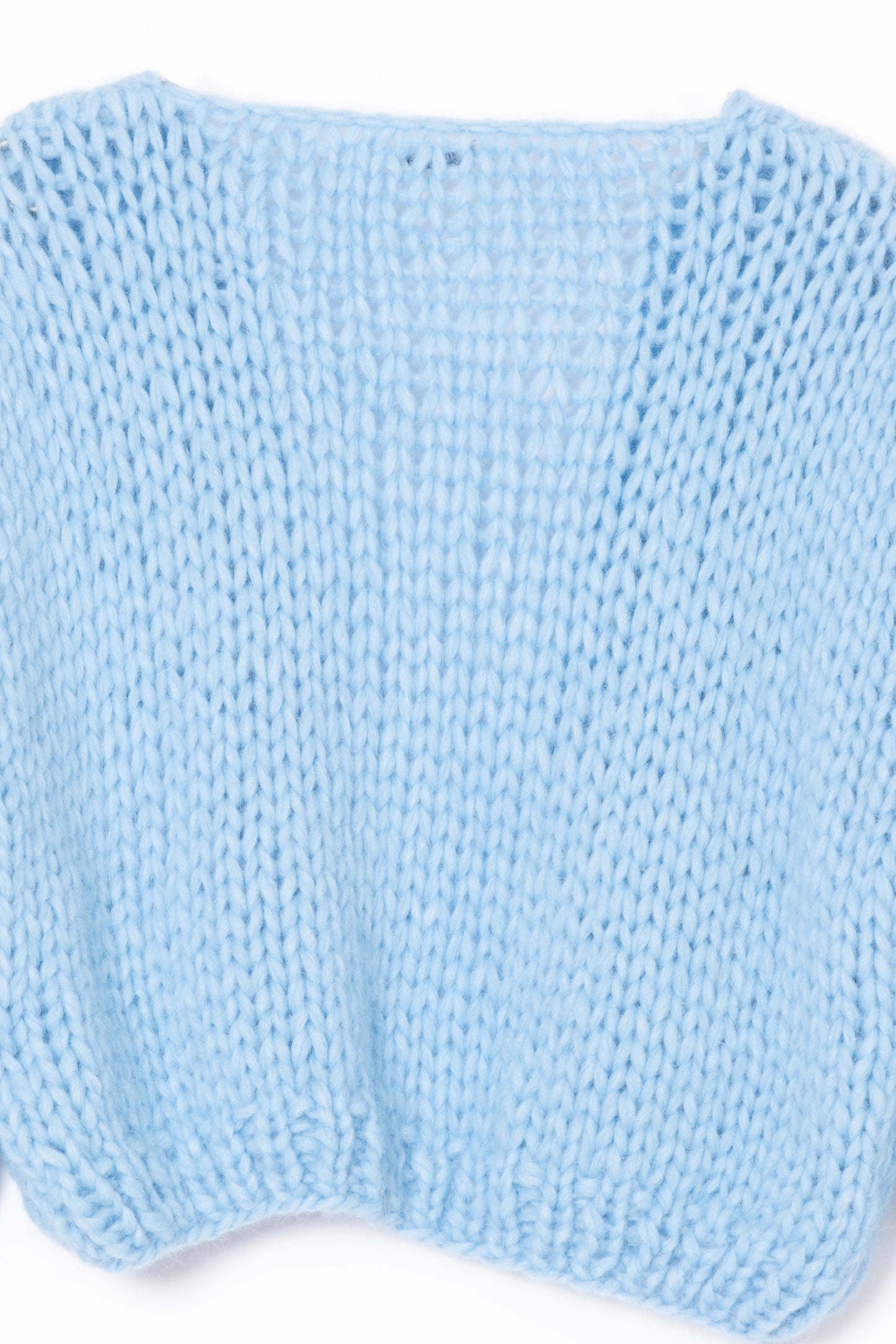 【Maiami / マイアミ】Alpaca Short Sleeve Cardigan - Alaskan Blue