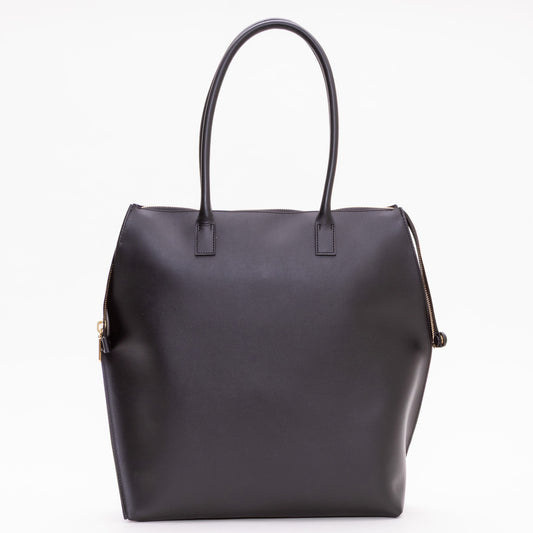 【COURTNEY ORLA / コートニーオーラ】ZIP/SLOPE tote L w/shoulder handle Smooth L. - Black