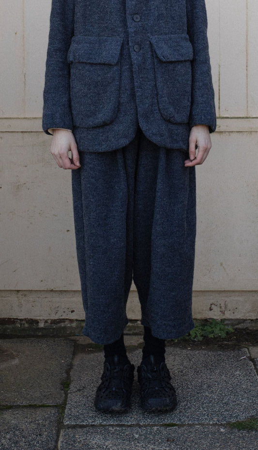 【WRIGHT+DOYLE / ライトアンドドイル】Barrel Leg Trousers - Inchyra Blue