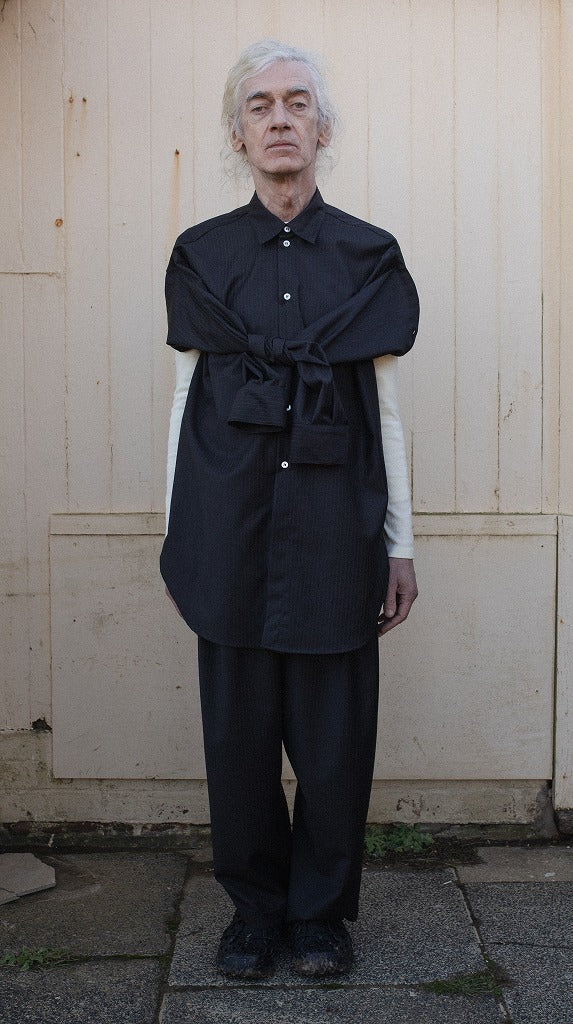 【WRIGHT+DOYLE / ライトアンドドイル】Arbor Shirt - Cacao & Ink Pinstripe