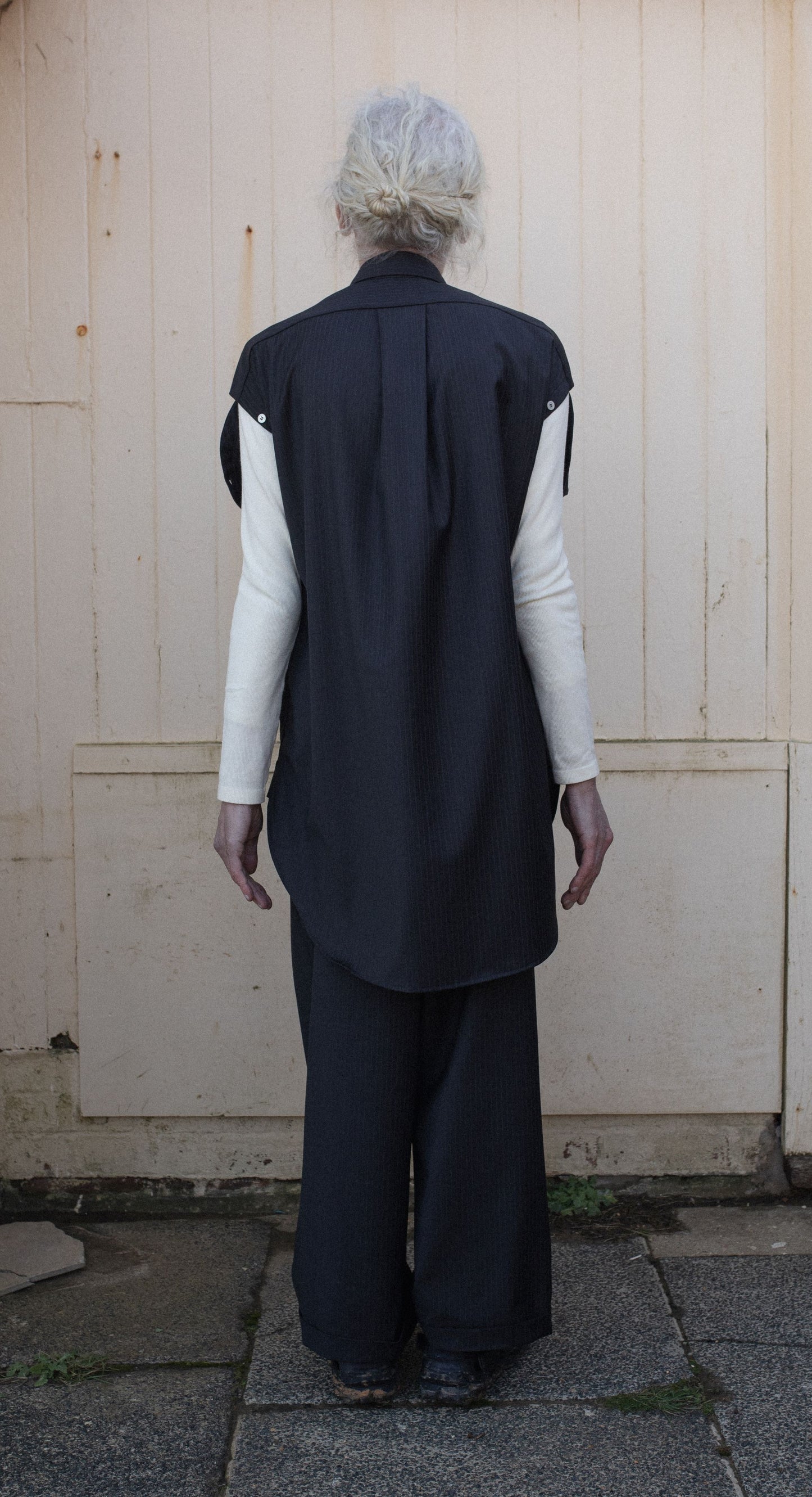 【WRIGHT+DOYLE / ライトアンドドイル】Arbor Shirt - Cacao & Ink Pinstripe