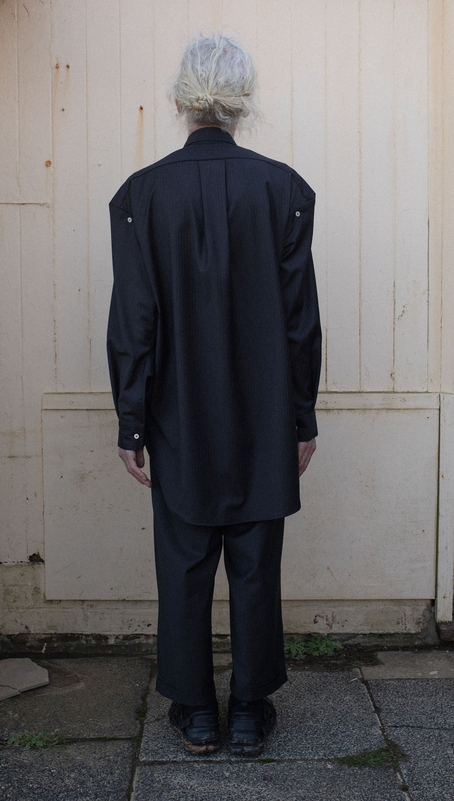 【WRIGHT+DOYLE / ライトアンドドイル】Arbor Shirt - Cacao & Ink Pinstripe