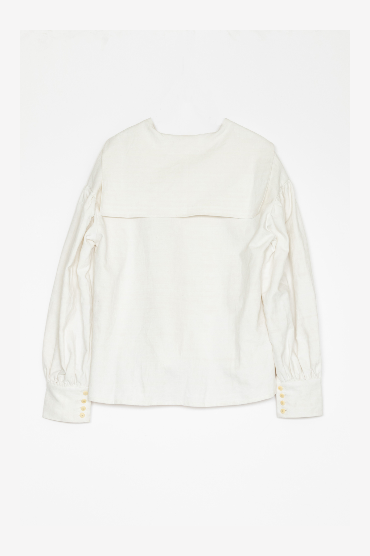 【Whiteread / ホワイトリード】Sailor Collar shirt - Natural Linen