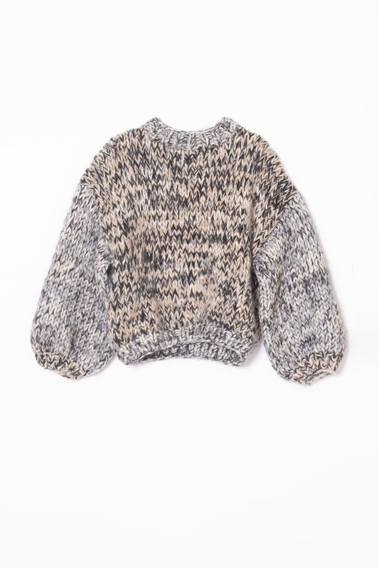 【Maiami / マイアミ】Merino Mix Chunky Pullover - Monochrome