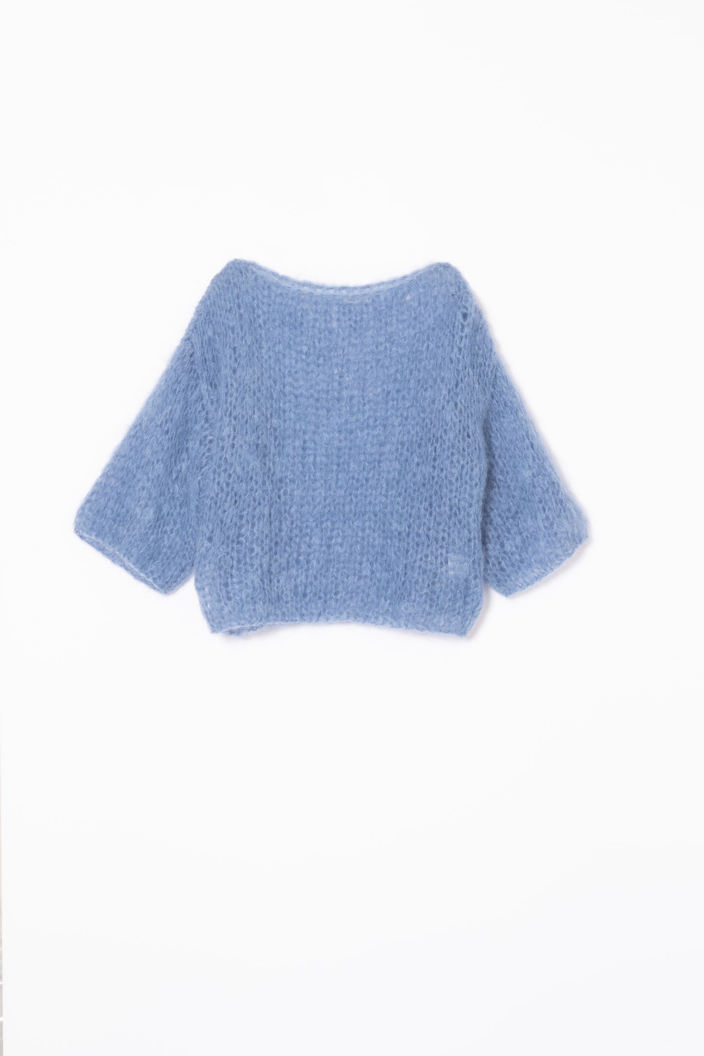【Maiami / マイアミ】Mohair T-shirt, Light - Grey Blue