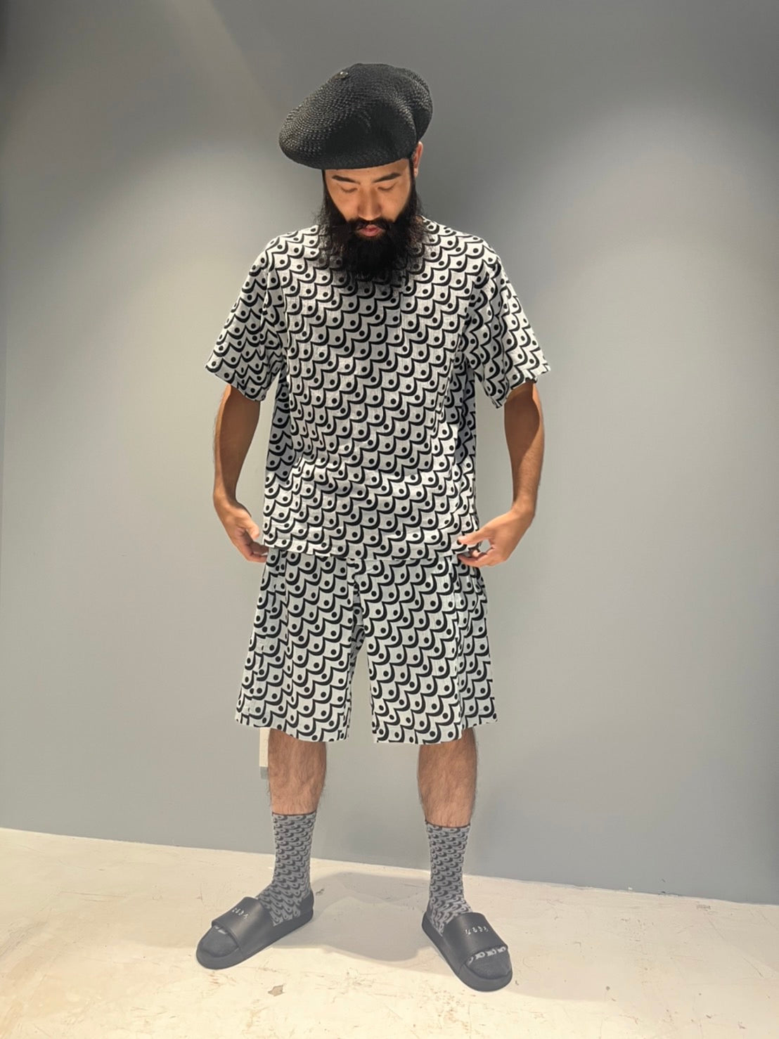 PRINT SHORT SLV SHIRT