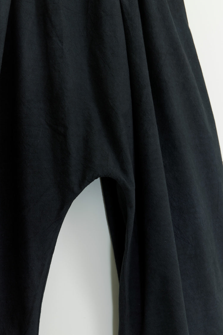 【Whiteread / ホワイトリード】Drop Crotch Trousers - Black Linen