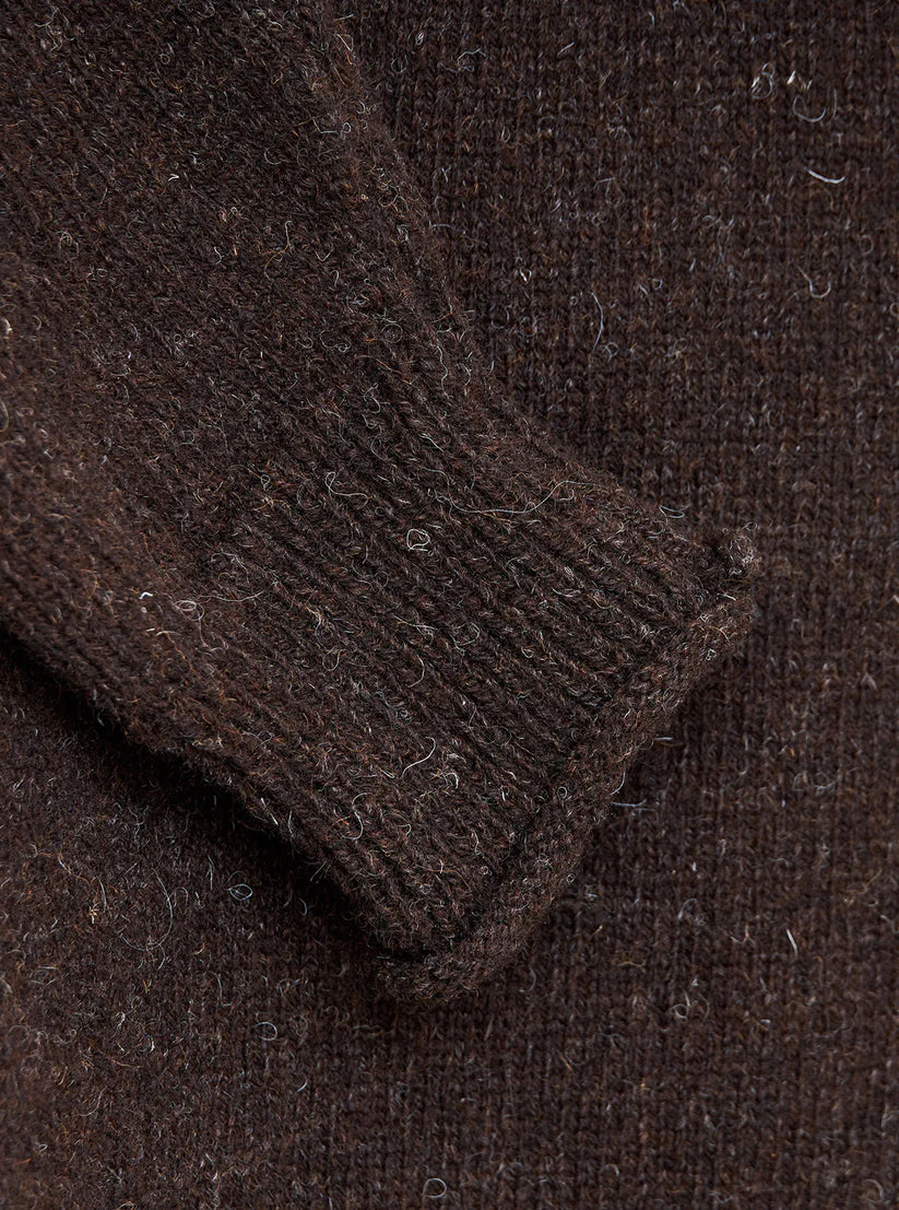 【WRIGHT+DOYLE / ライトアンドドイル】Welsh Black Crew Neck Jumper - Cacao