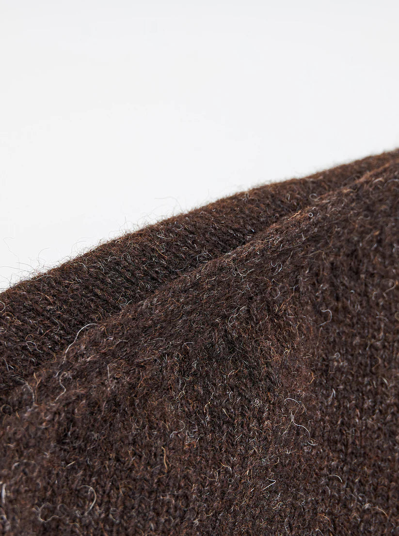 【WRIGHT+DOYLE / ライトアンドドイル】Welsh Black Crew Neck Jumper - Cacao